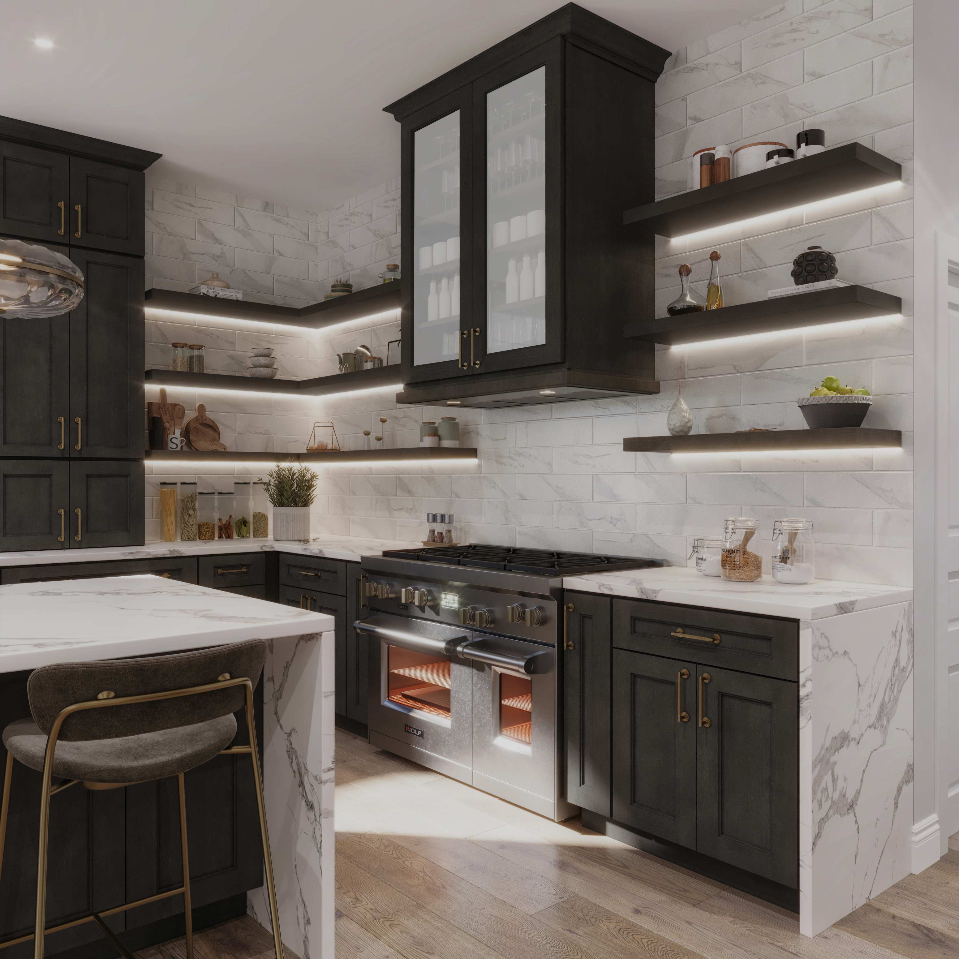 Double Shaker kitchen cabinetry