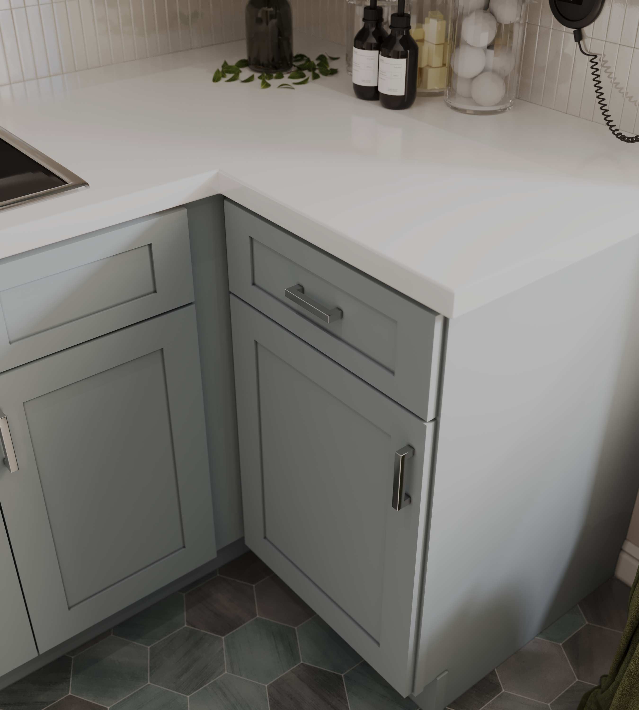 Gray Storage Wall