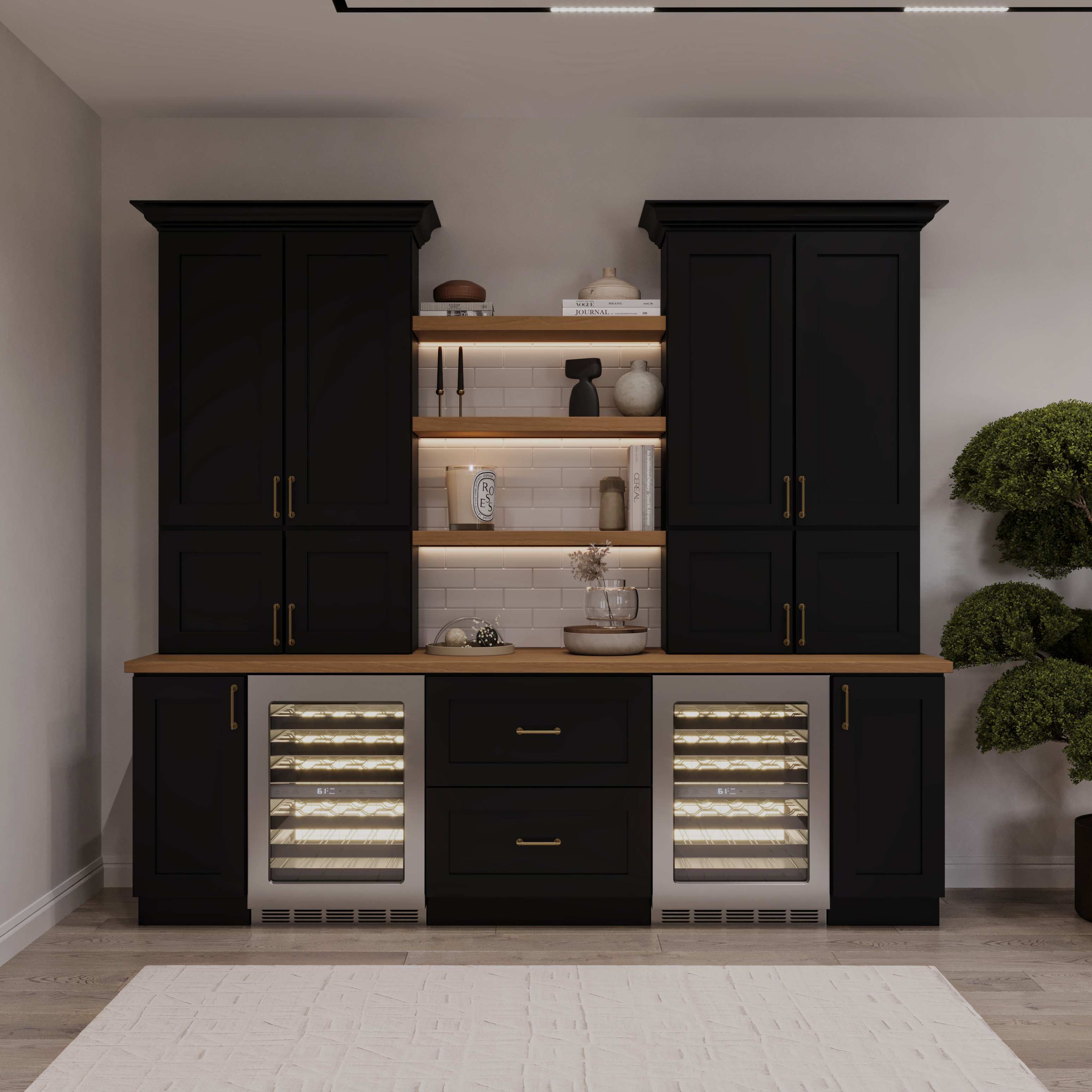 Iron Black Pantry Wall