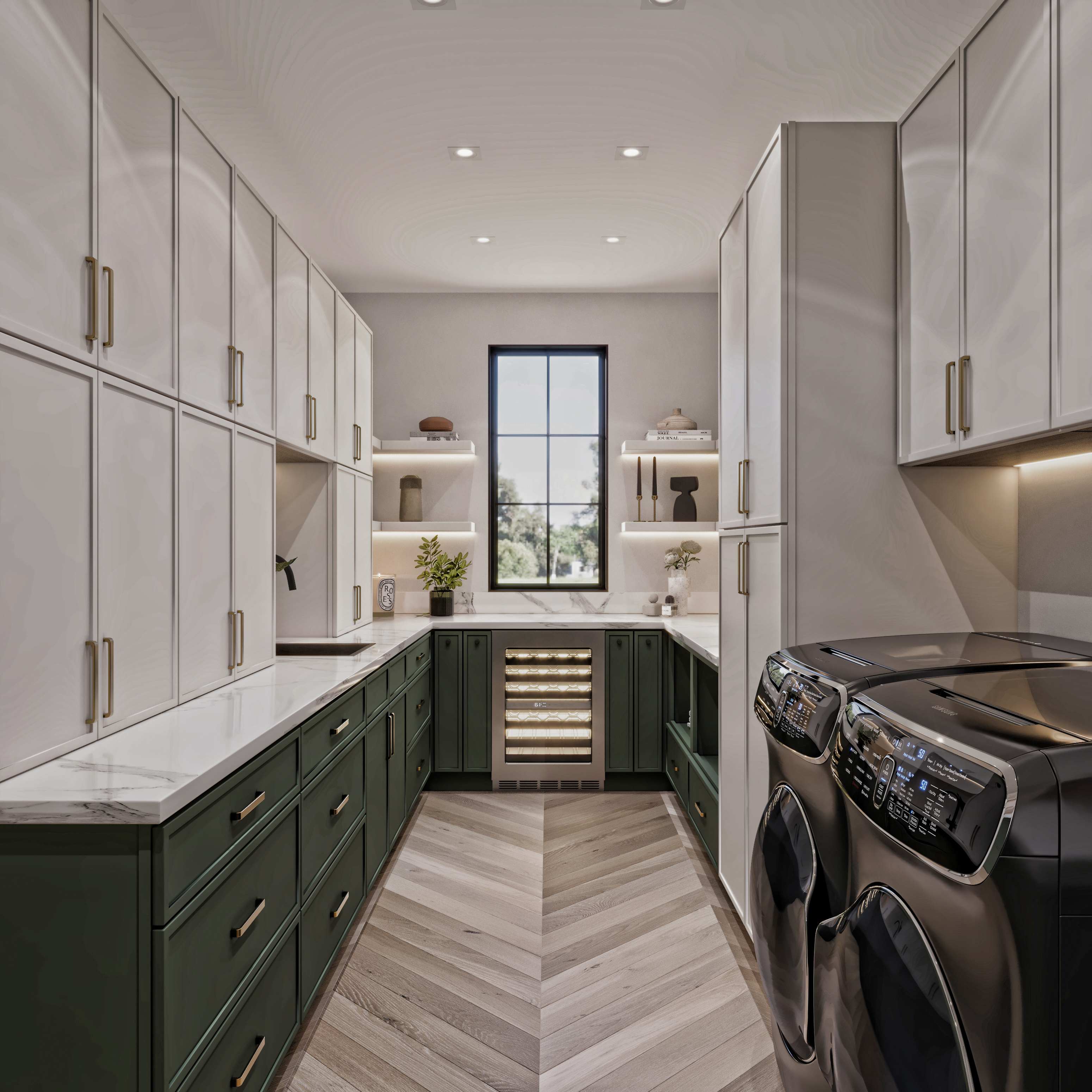 Green Laundry Room